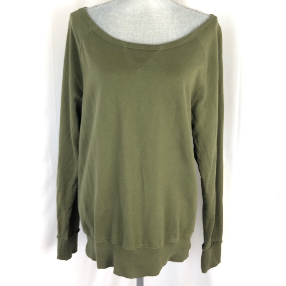 Magellan army green sweatshirt